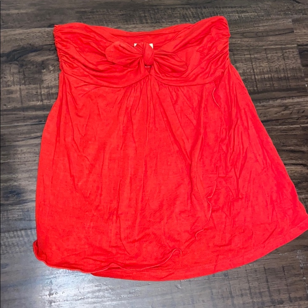 Ella Moss red strapless top